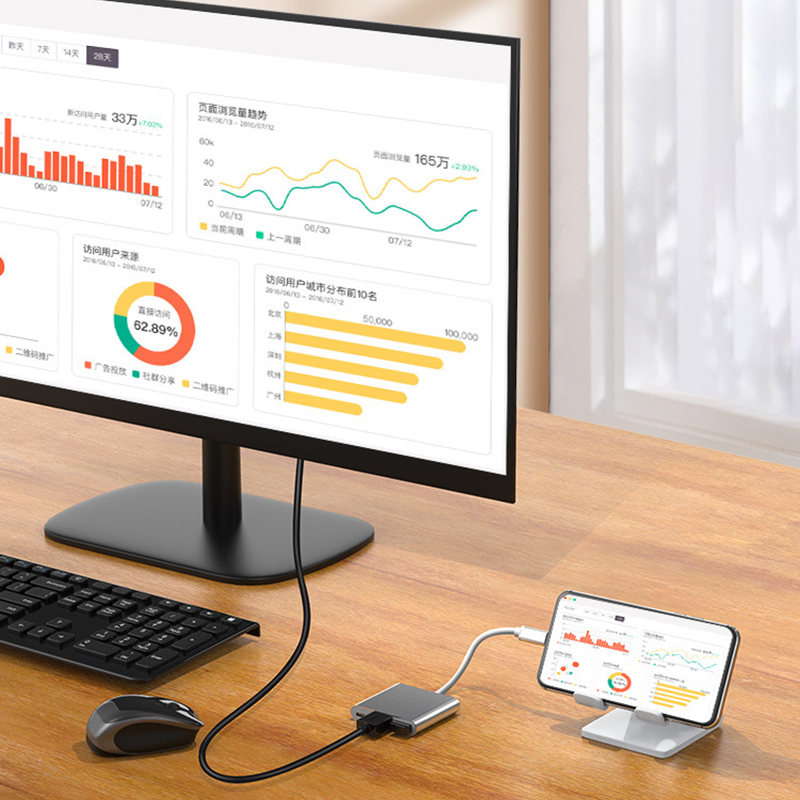 3 w 1 USB C HUB TYPE-C do HDMI Adapter TYPE C Przedłużacz USB 3.0 Konwerter HDMI Adapter do PC Laptop Macbook