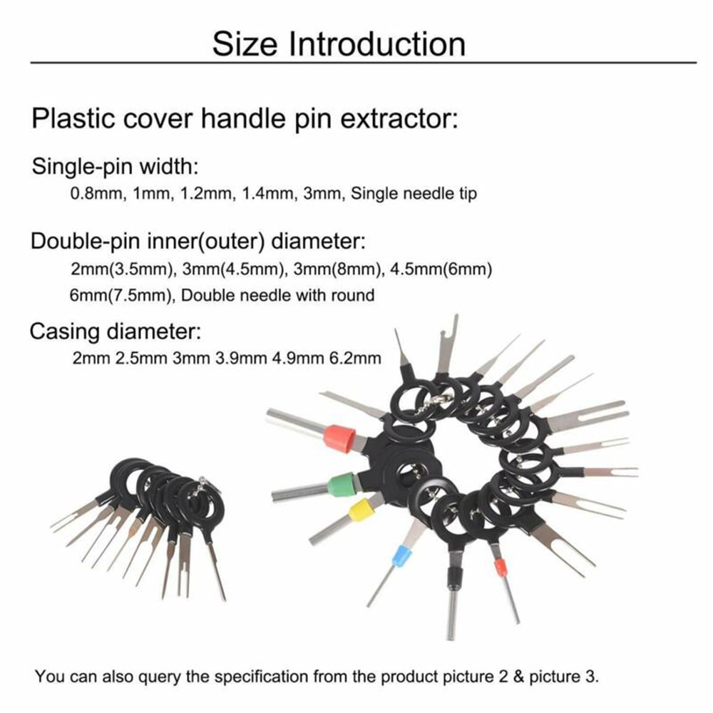 Tools Pin Ejector Kit Set Wire Connector Extractor Automotive Terminal