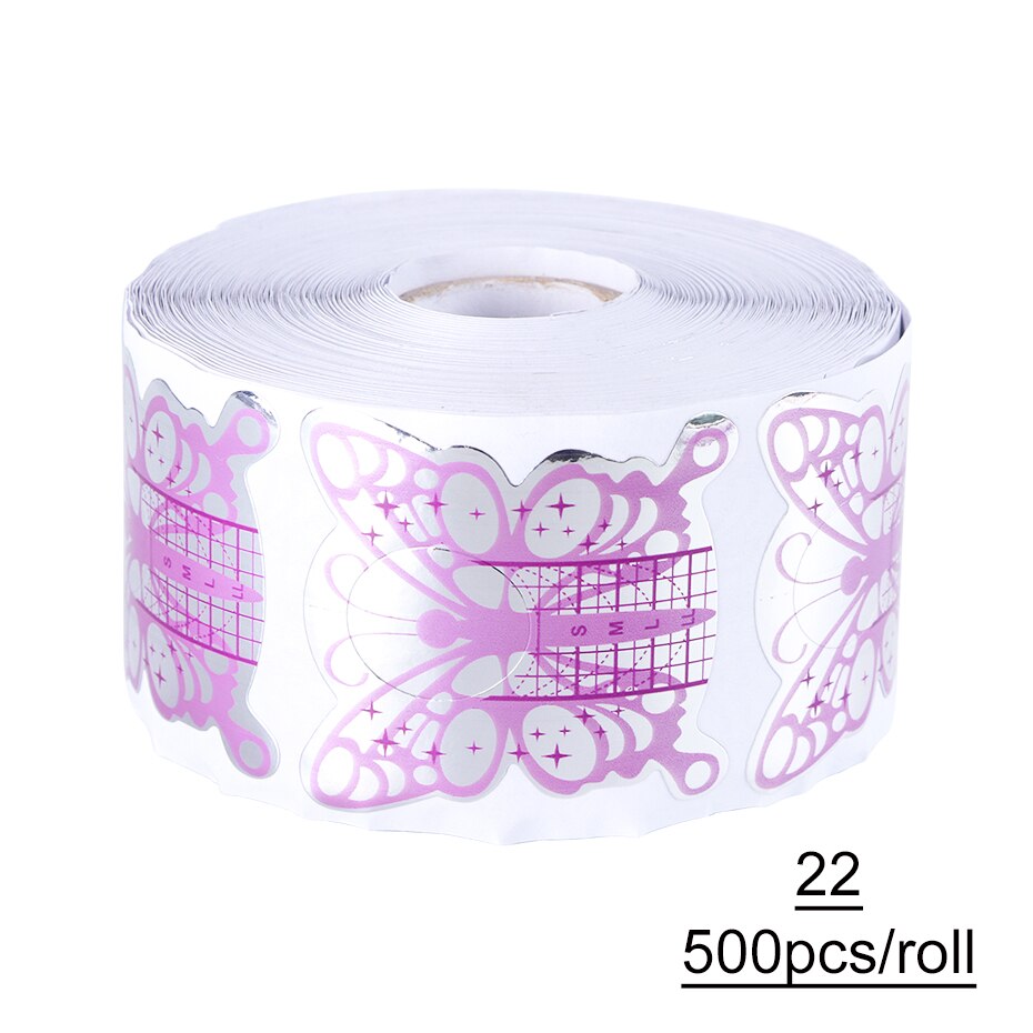 500pcs Nail Art French Acrylic UV Gel Extension Tips Quick Building Form Guide For Nail Extension Stencil Manicure Tools LY941-1: 22