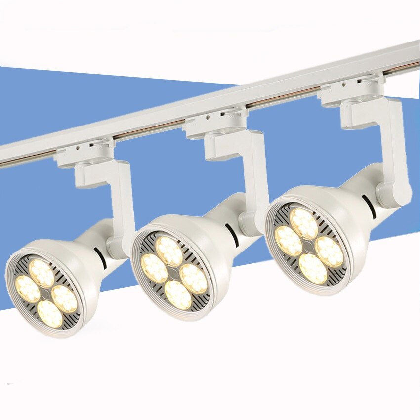 35W Led Tracklight Spoor Spotlight Twee-Draad Cob Rail Spot Light Lamp Super Heldere Cob Led Spoor Licht