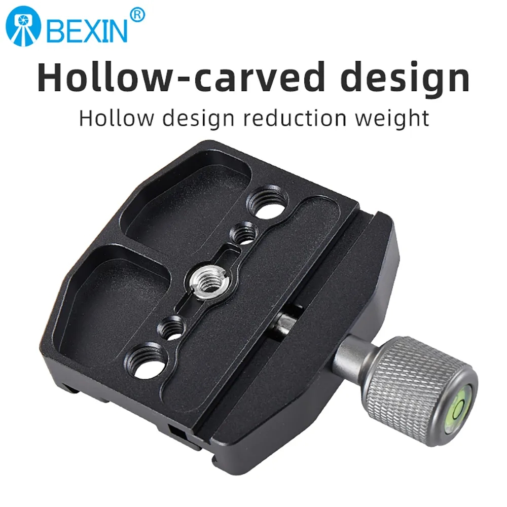 BEXIN-abrazadera para cámara serie, Base adaptadora de montaje con cabezal de bola para trípode, abrazadera de placa de Clip de liberación rápida para cabezal de bola de cámara Arca Swiss Dslr