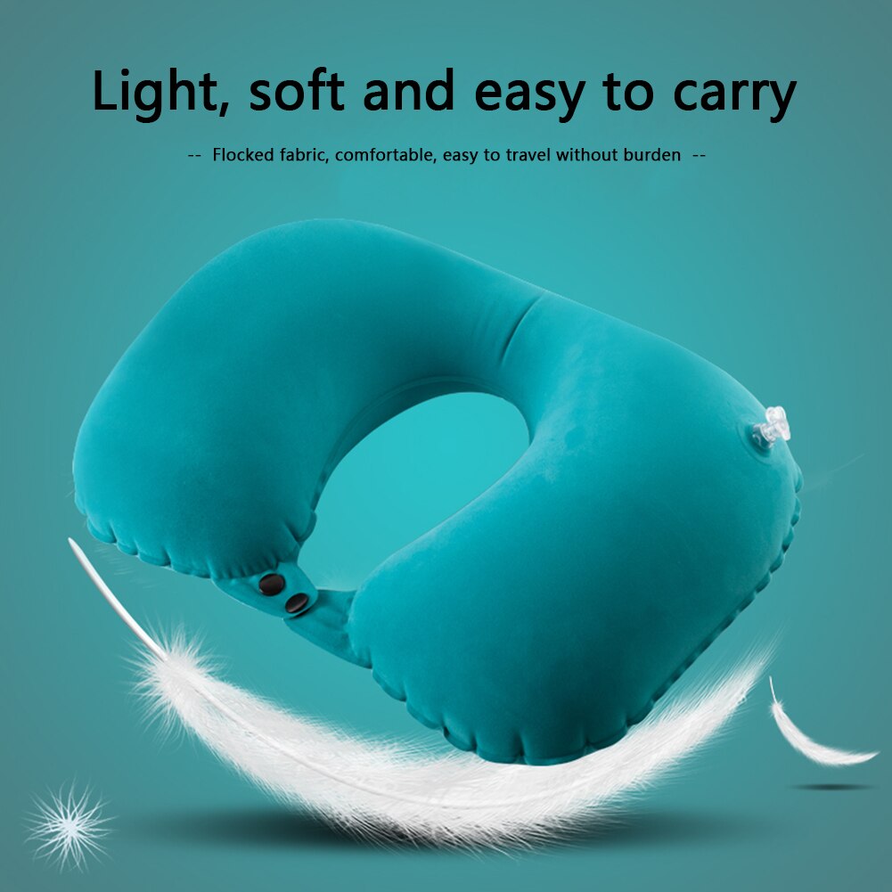Inflatable Neck Pillow U Shaped Travel Pillow Neck Support Car Accessories