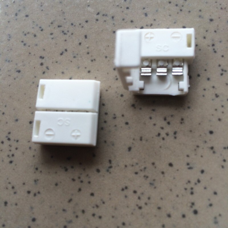 10Pcs 3 Pin Led Connector Pcb Solderless Clip Zonder Draad