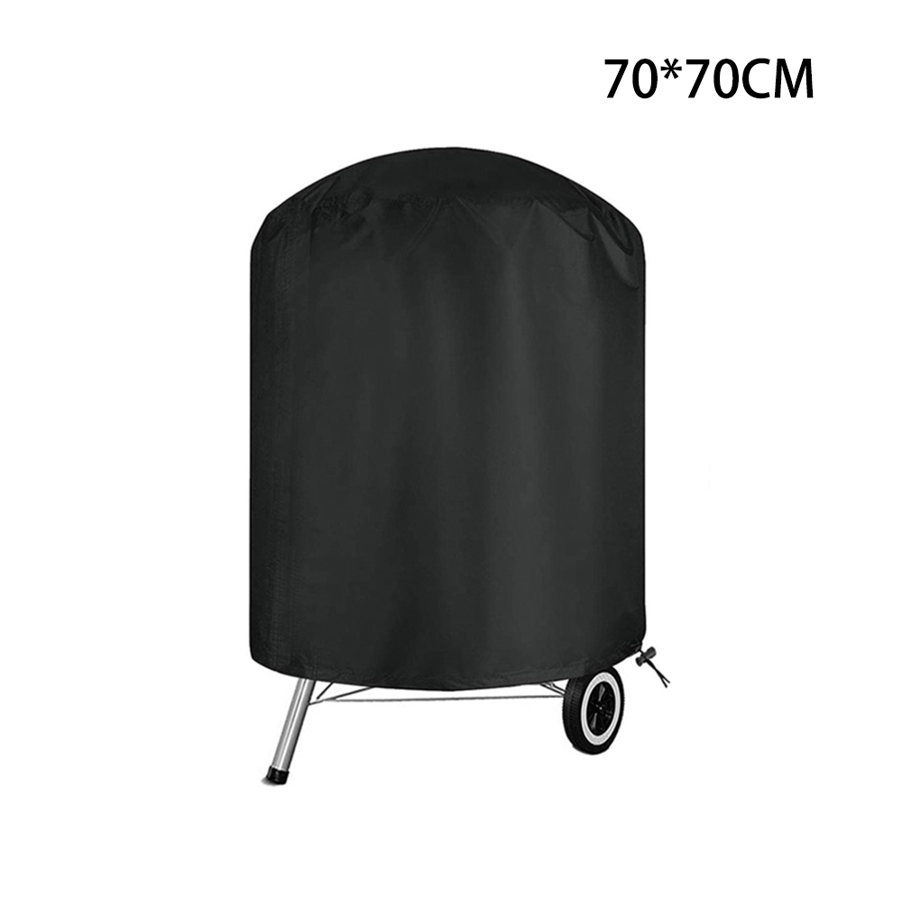 Cubierta de parrilla redonda para barbacoa, cubierta de parrilla de Gas, Protector de parrilla doble resistente: 70x70cm