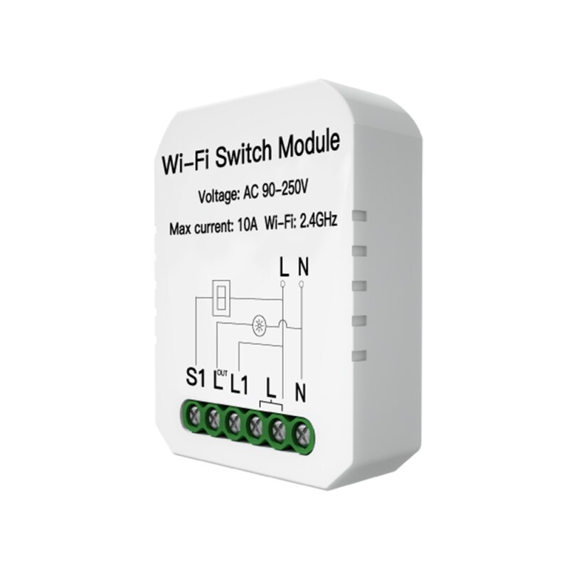 1PC WIFI Circuit Breaker Smart Timer Switch Relay 3 Way 1 Gang Smart Home Compatiable With Alexa Google US Standard: Default Title