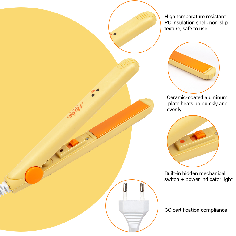 Mini Haarglätter Für Mädchen Haar Eisen Richt Bügeleisen Haar Curler Tragbare Keramik Flache Eisen Haarglätter Für Haar