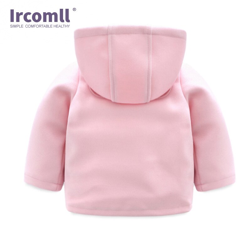 Ircomll Newborn Baby Girl Warm Jacket Cotton Hooded Fleece Soft Kids Clothes Girls Sweater Fur Coat