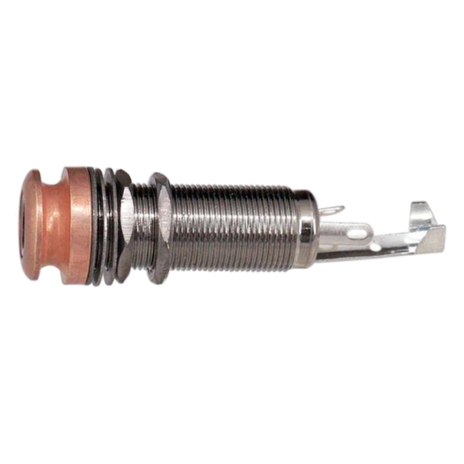 Brass Threaded Cylinder Guitar Jack 1/4" Barrel Jack Cylinder Input Output Jacks for Electric Guitar Parts