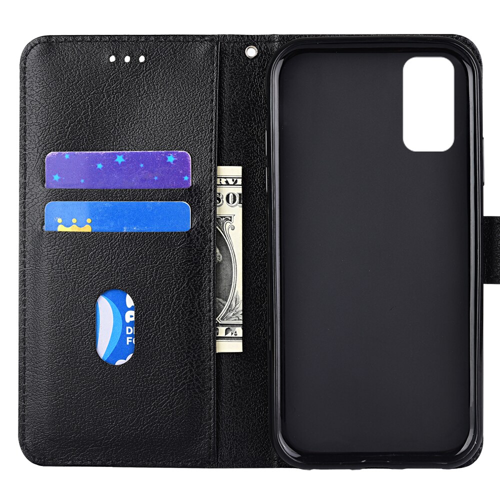 Flip Wallet Pu Leather Case Voor Realme 7 Pro RMX2170 Funda Stand Zakelijke Telefoon Holster Streep Bescherm Cover