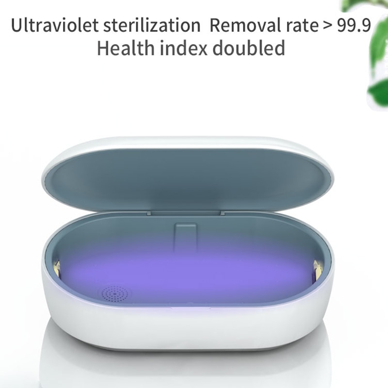 Smart led uv sterilisatorboks med trådløs hurtig opladning aromaterapi sterilisering til smartphone ansigtsmasker dræber 99.9%  af bakterier