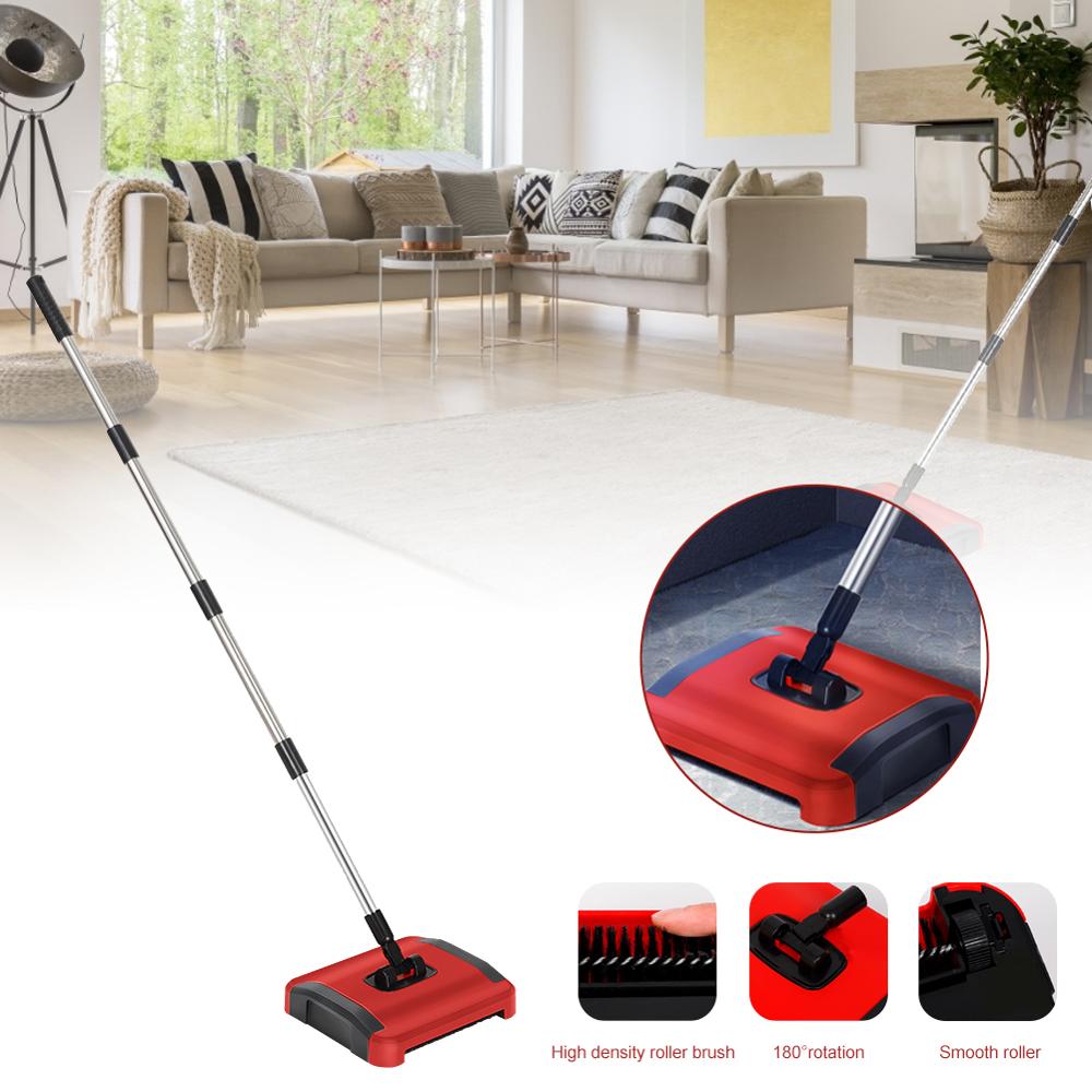 Balai automatique à pression manuelle pour nettoyage de tapis, balai automatique pour tapis de maison et de bureau, dépoussiérage avec brosse