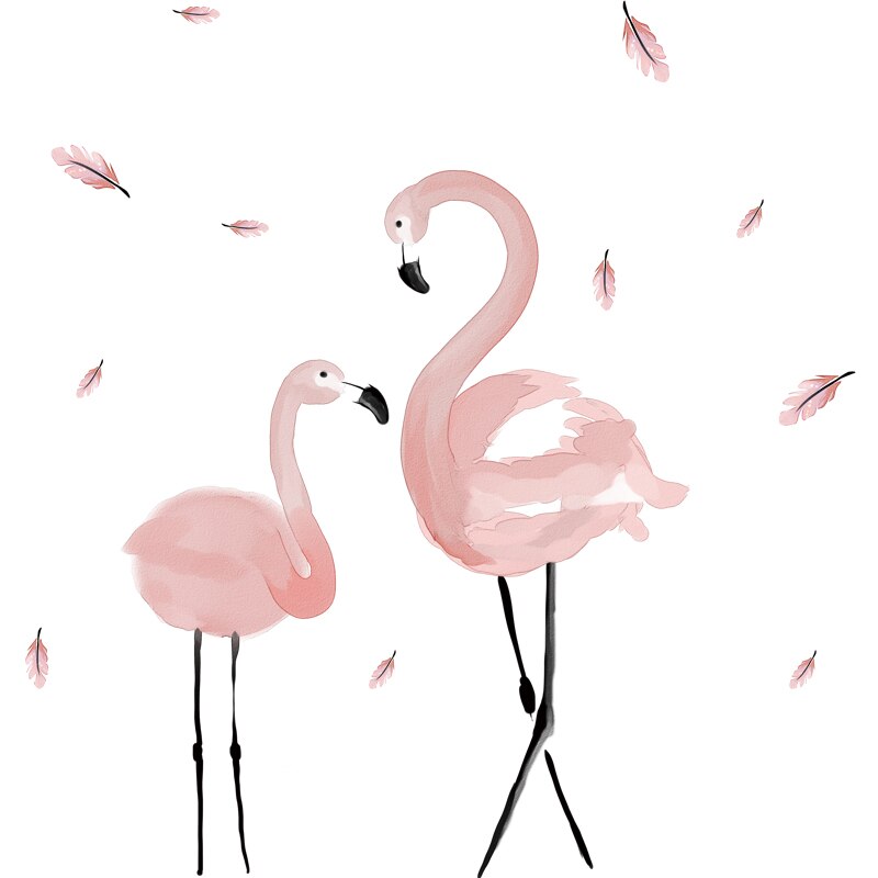 flamingo dyr veggklistremerker gjør-det-selv rosa fugler veggdekor til stue låve soverom barnehage hjem dekorasjon