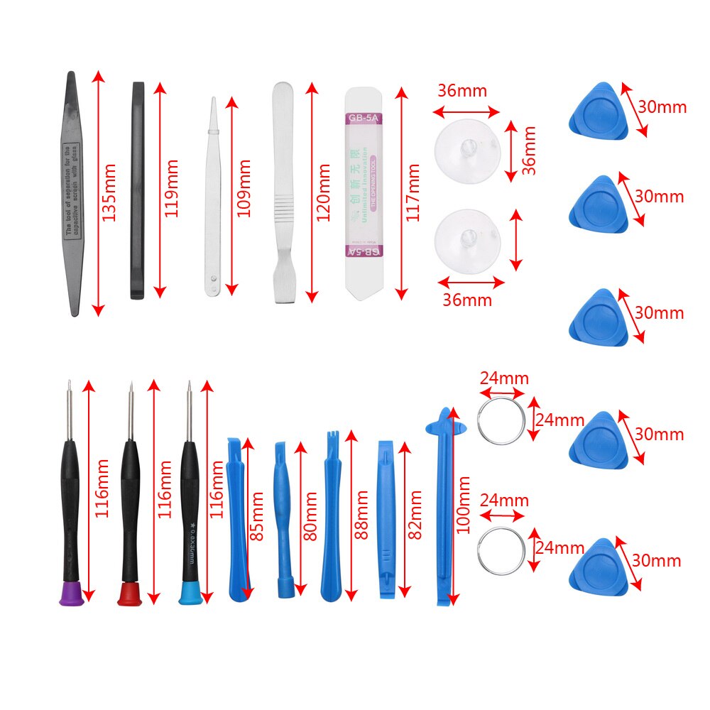 Voor Iphone Ipad Samsung Handgereedschap 20 In 1/11 In 1 Mobiele Telefoon Reparatie Tool Set Mobiele Telefoon Opening Gereedschap set