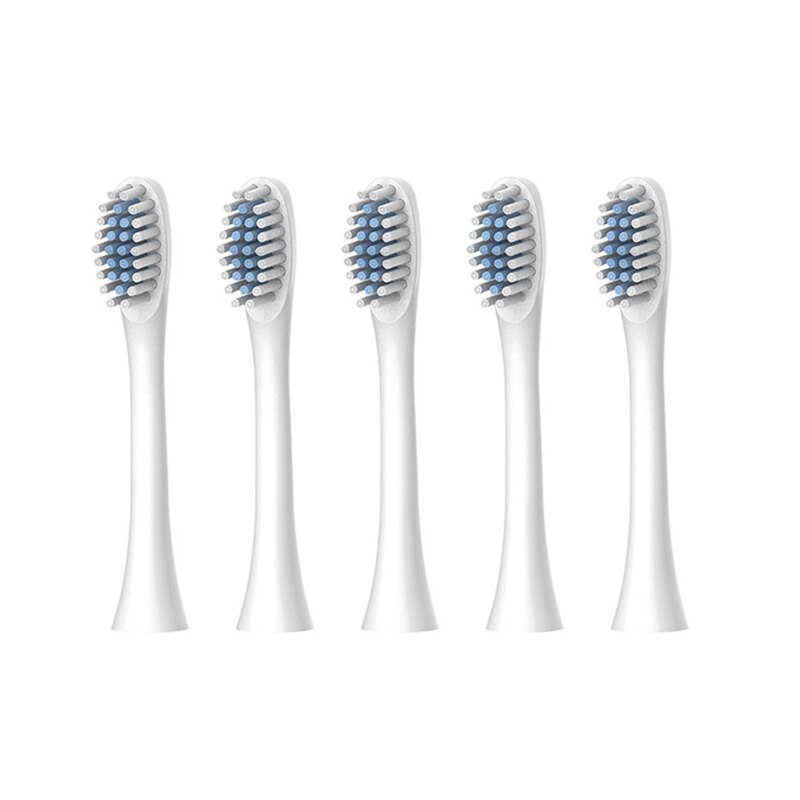 5 pcs Sonic Electric Toothbrush Head soft brush heads 6 Mode USB Charger IPX7 Waterproof Smart Head Replacement: white