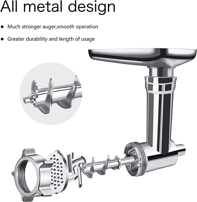 KitchenAid Vleesvermalser Vlees Mals Hulpstuk Voor Alle Kitchenaid Huishoudelijke Stand Mixers- Mixers Accessories Vlees Malizers Niet Meer Jam En Brea Gehakt Maken Attachment Wit