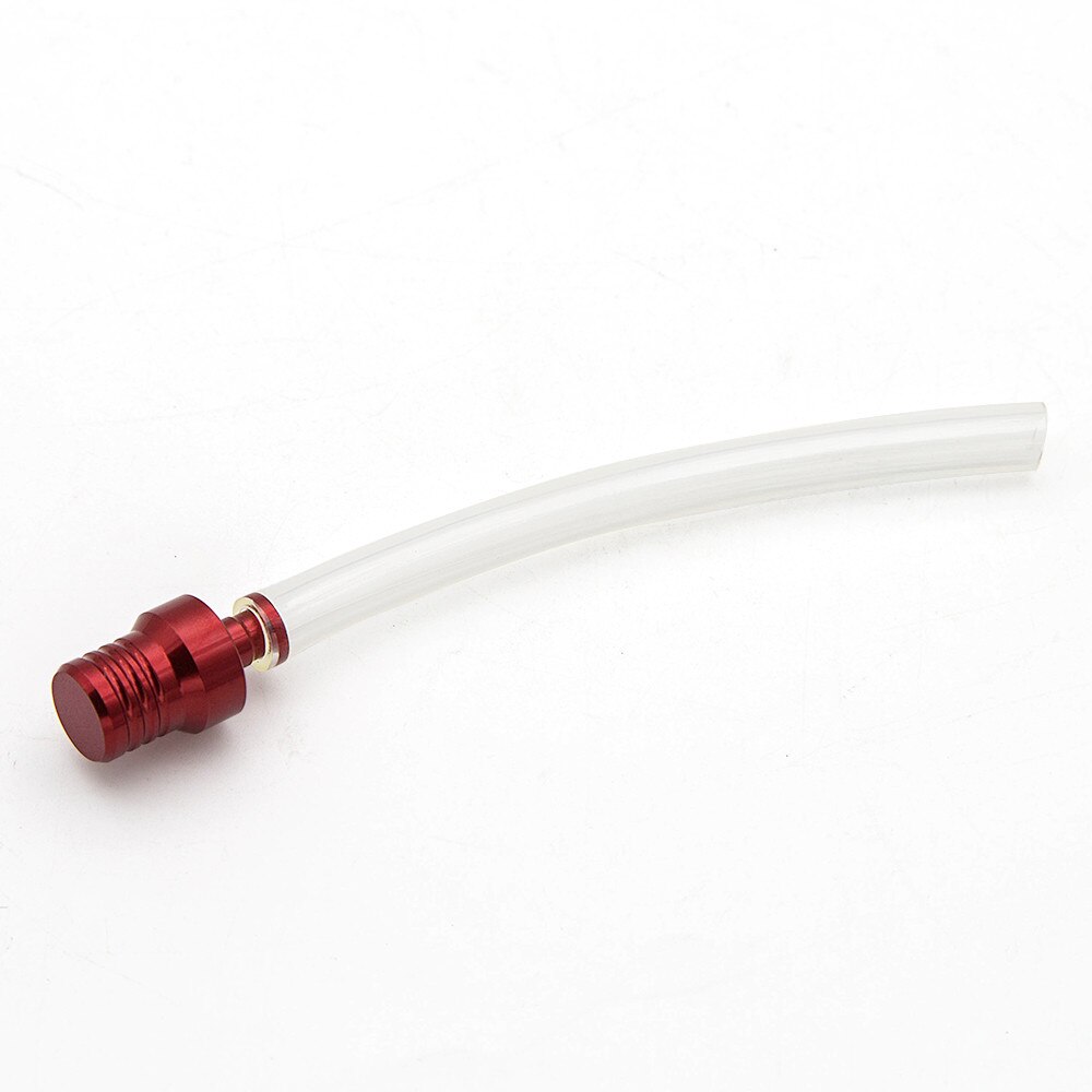 Universal Aluminum Motorcycle Gas Petrol Tank Fuel Cap Valve Vent Breather Hose Tube For ATV Dirt Pit Quad Bike: Red