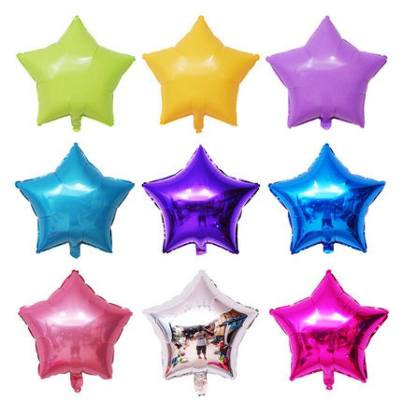 Party multi-kleur 10inch vijfpuntige ster aluminium ballon feestelijke party decoraties layout ballonnen @ 07