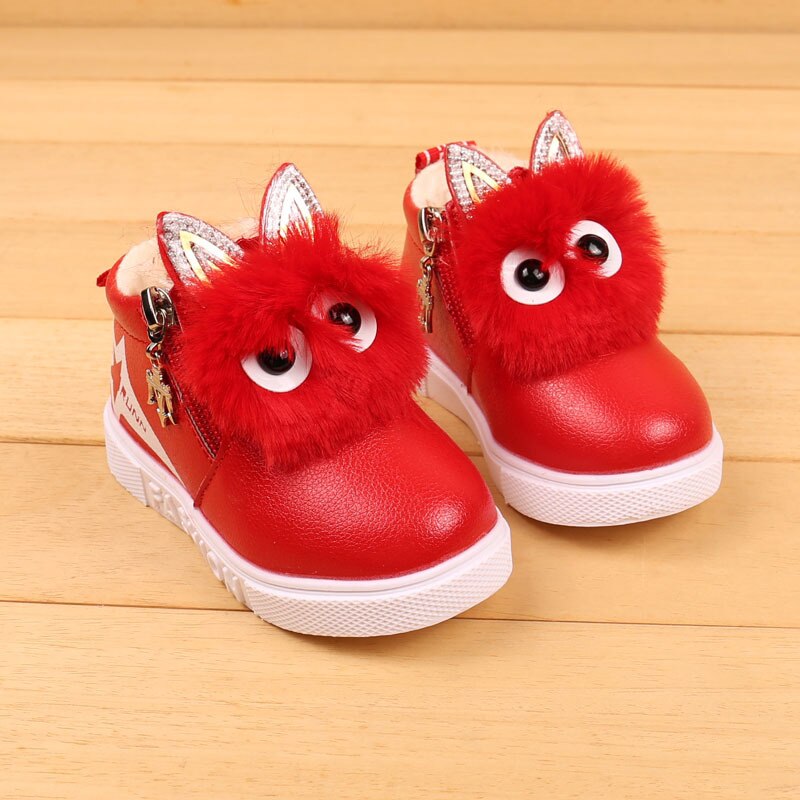 Winter Warme Baby PU leder stiefel freundlicher Jungen Mädchen Sneaker Stiefel Art Warme Baby lässig Schuhe Schönen Weichen