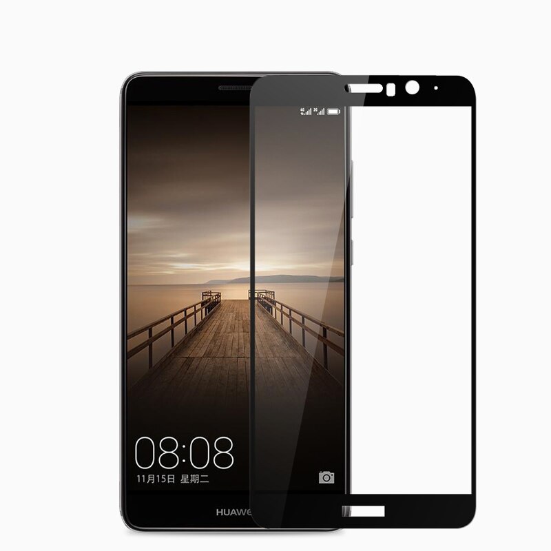 For Huawei Mate 9 Tempered Glass Screen Protector For Huawei Mate 9 MHA-L09 MHA-L29 5.9" full Coverage glass case Film: black color