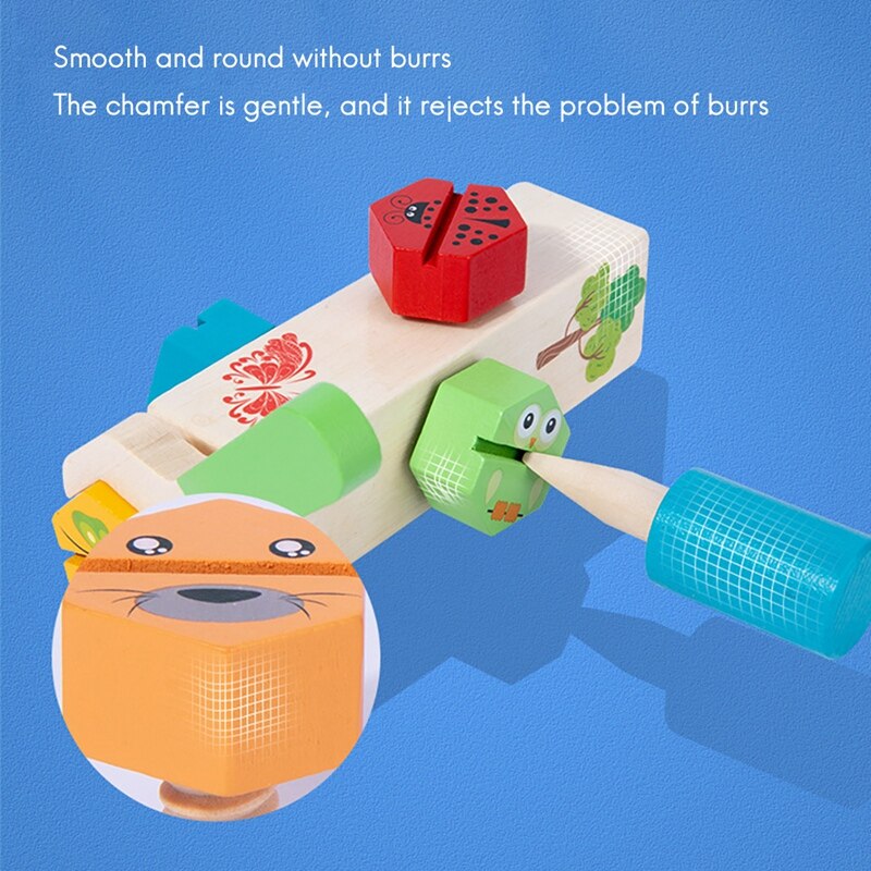 Kids Multi-Color Matching Game Hout Tool Set Speelgoed Schroef Blok Klassieke Peuter Geheugen En Zintuiglijke Vaardigheden Ontwikkeling Speelgoed