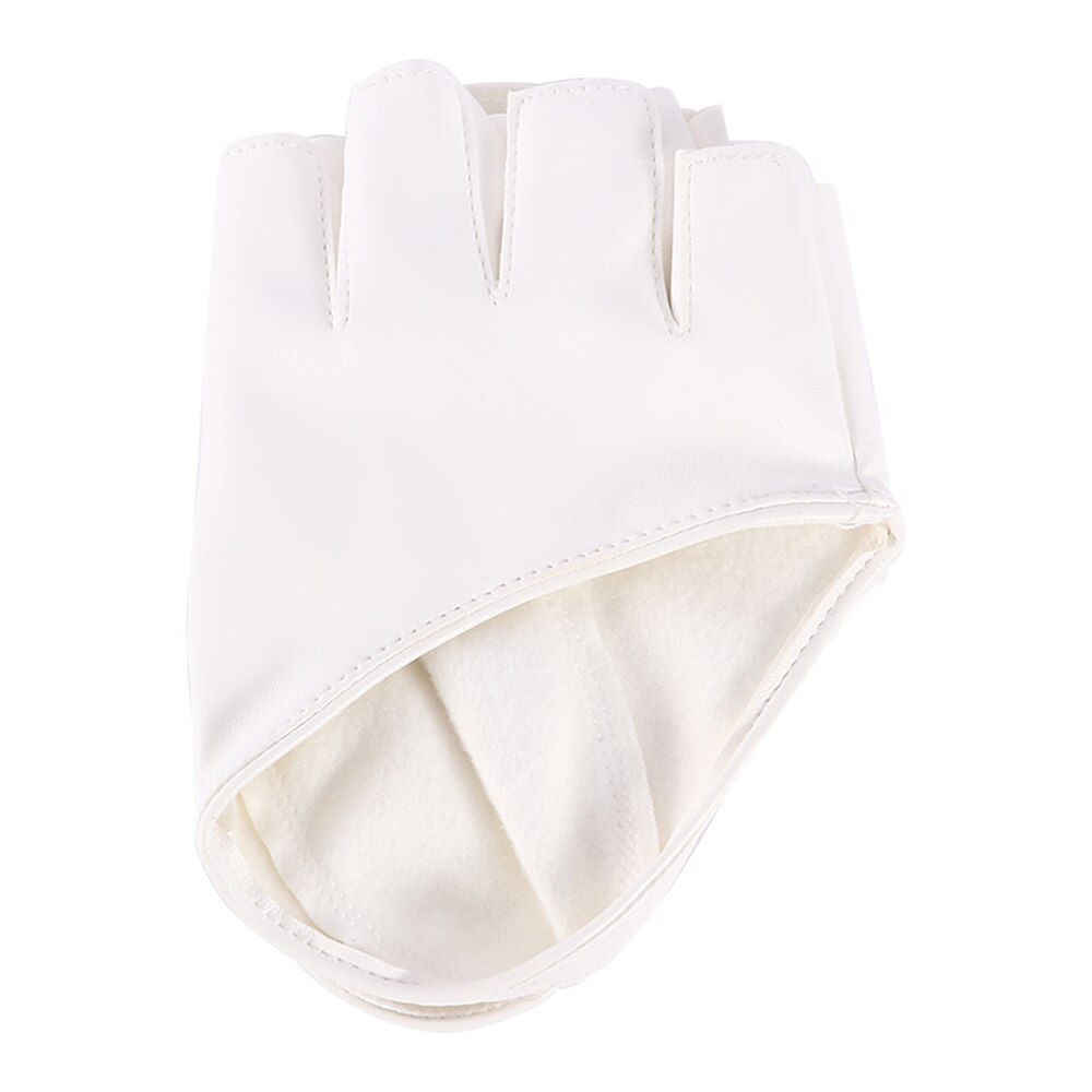 Women's Leather Gloves Half Palm Gloves Half Full Finger Driving Show Jazz Gloves Pole Dance Performance Gloves: 1