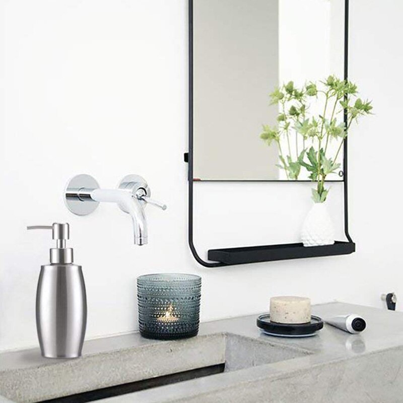 Soap and lotion dispensers 350 ML Stainless Steel Spring Foam Pump (shower gel, cream, shampoo, mousse, oil)