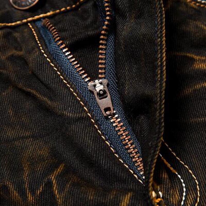 hommes déchiré Jean pantalon coupe ajustée en détresse Hip Hop trou Rock Denim mâle nouveauté Streetwear hommes Jean Punk pantalon