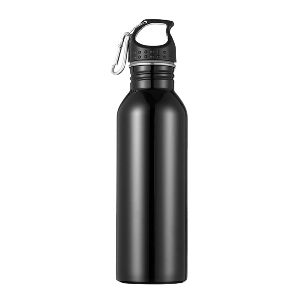 Stainless Steel Water Bottle 26oz with Handle Lip for Cyclists, Runners, Hikers,: Black