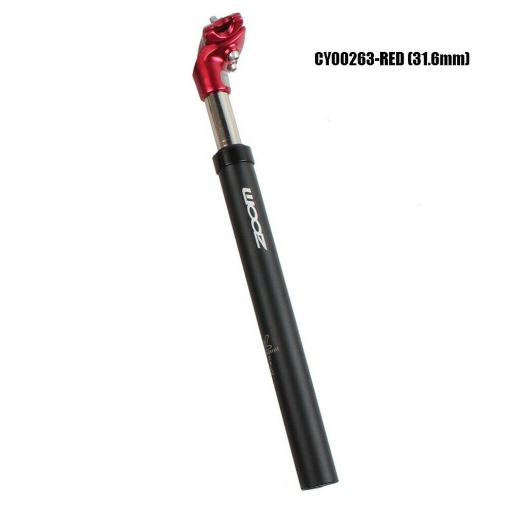 Mountain Bike Hydraulic Seatpost Aluminum Alloy Bicycle Shock Absorber Seat Tube Suspension Seat Rod Aluminum Seat Tube: Red31.6mm