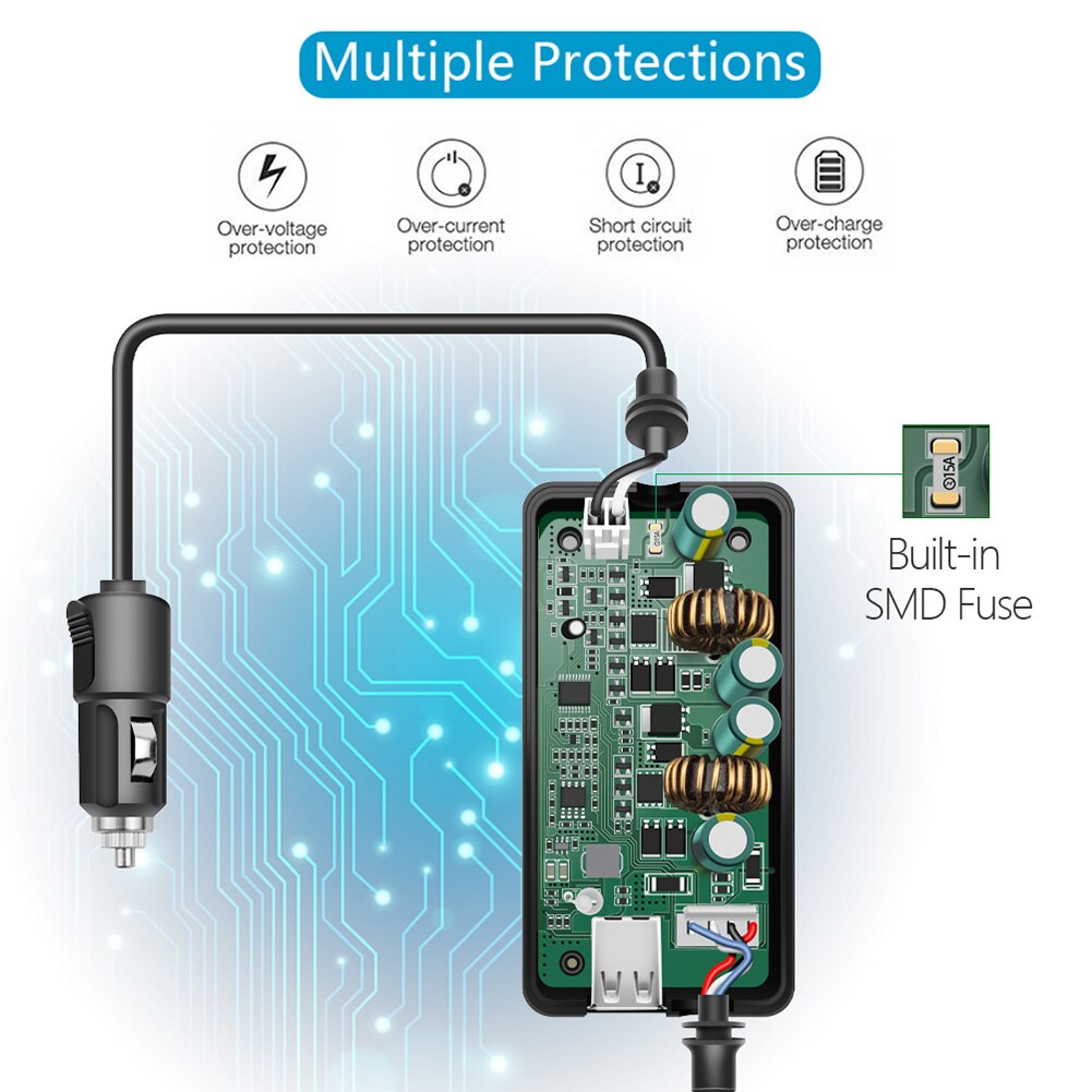 Practical Car Charger Power Supply Portable Kids Toy USB Safety Flight