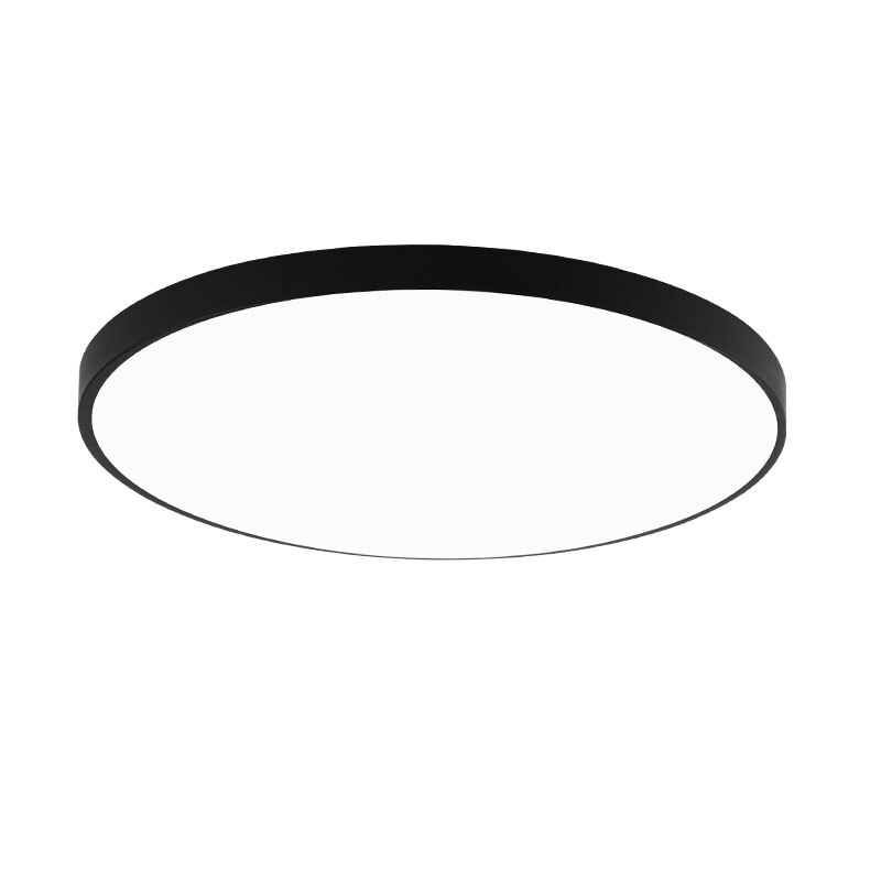 Ultra-thin LED Ceiling Light 220V 240V Modern Lamp Living Room Lighting Fixture Bedroom Kitchen: Black Round / 18W / Cold White