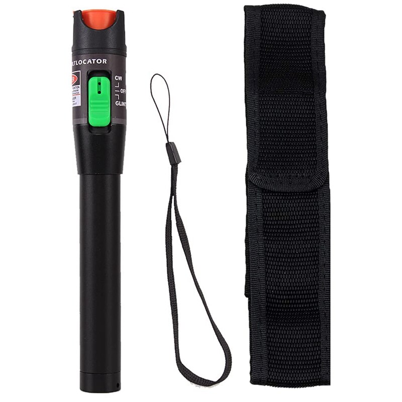 Fiber Visual Fault Locator 30MW 30KM,VFL Fiber Optic Cable Tester Meter,Red Light Pen Tester Adapt LC/FC/SC/ST Interface