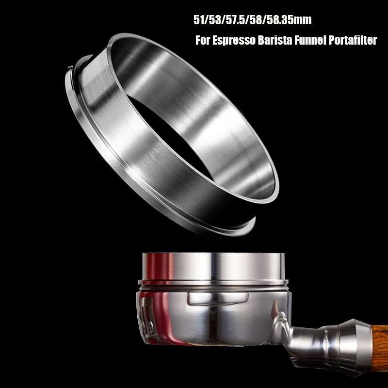 Kaffedoseringsring rustfrit stål espresso kaffe intelligent doseringsring tragt 51/53/57.5/58/58.35 mm køkken kaffegrej