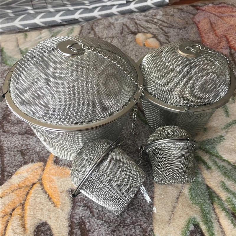 Grote rvs thee zetgroep mok zeef Mesh losse thee blad koffie spice bal filter voor theepot thuis keuken accessoires