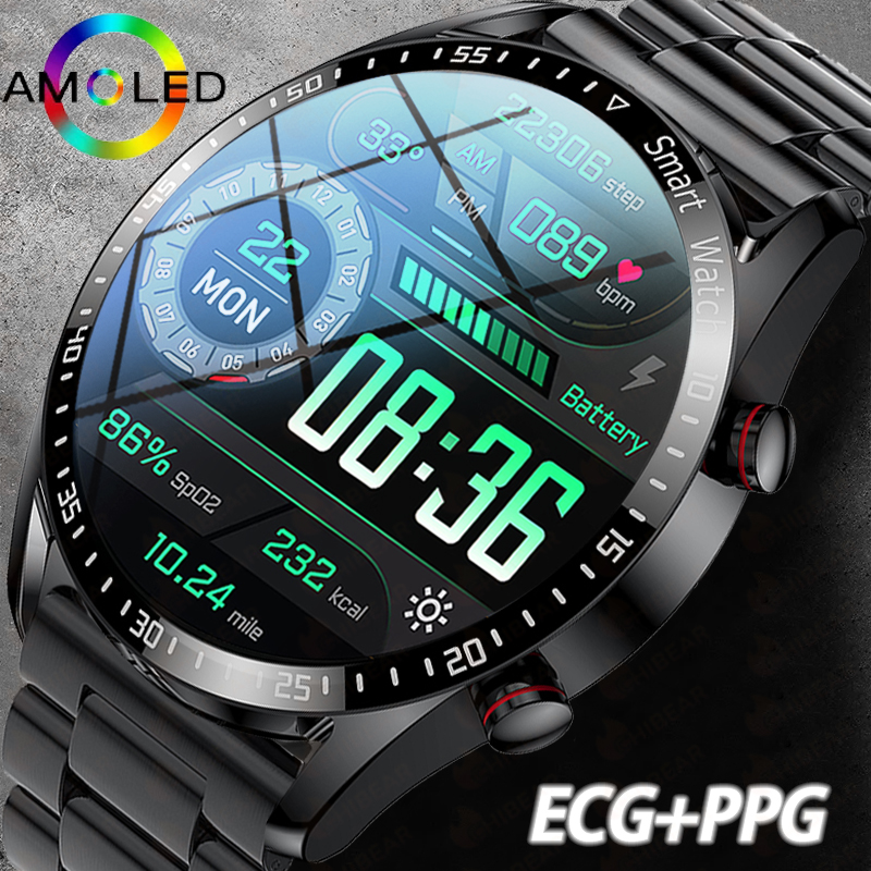 Orologio 4 Smartwatch da uomo ECG + PPG Frequenza cardiaca Sport Fitness Orologio sportivo Impermeabile Chiamata Bluetooth Smart Watch 2024 Nuovo