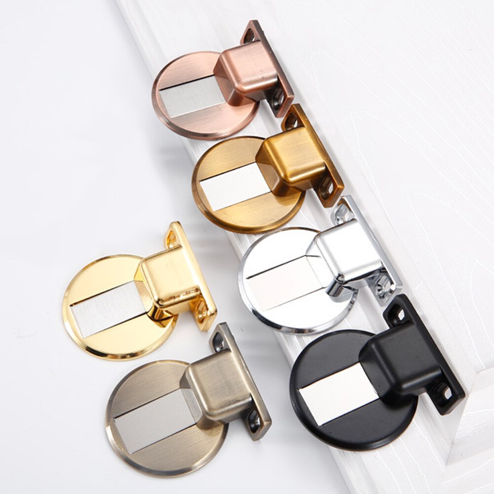 Magnetic Door Holder Stopper Invisible Doorstop Wall Floor Mount Safety Catch Stainless Steel Door Suction Bedroom Door Block