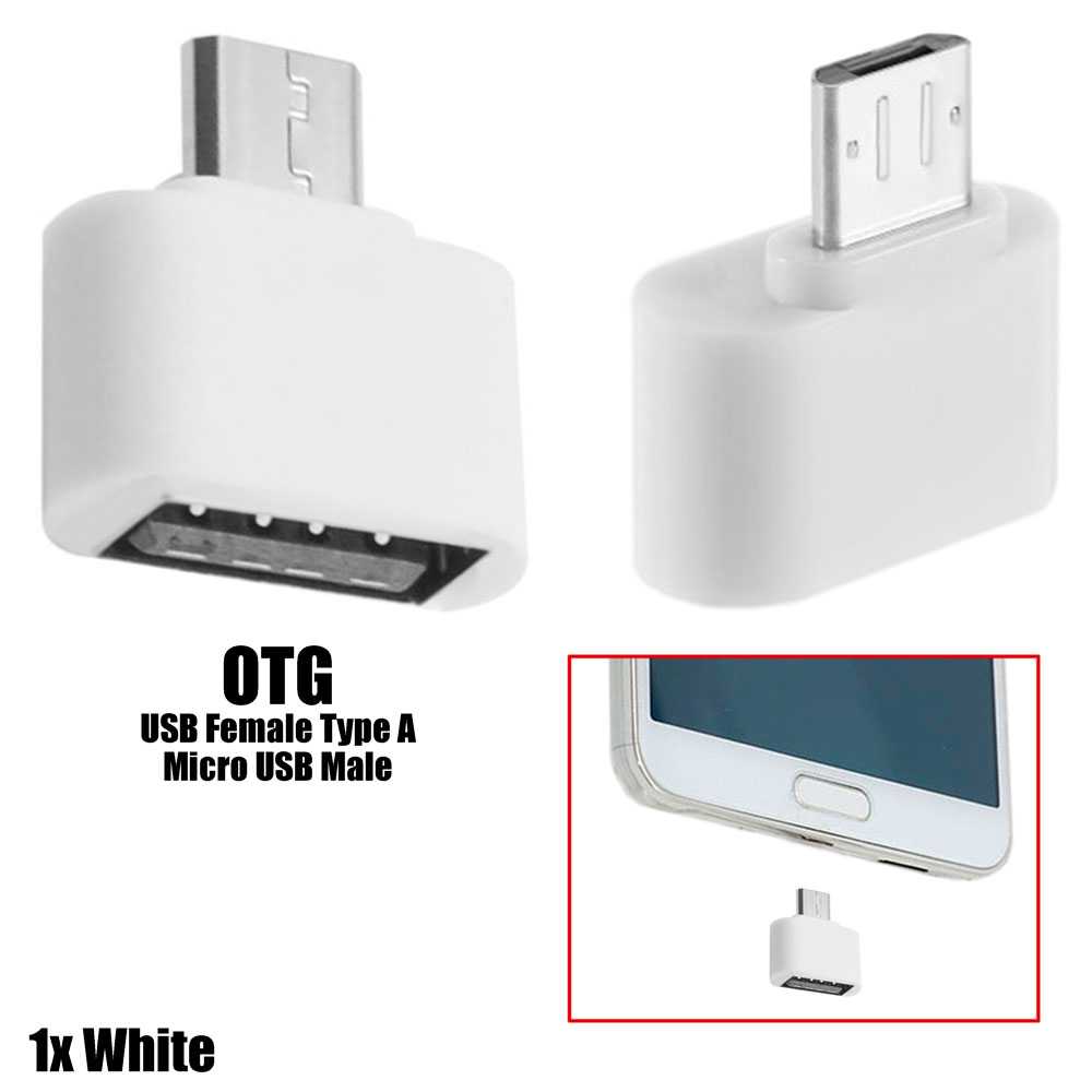 Mannelijke Micro Usb Naar Female Usb 2.0 Otg Android Adapter Wit Voor Smartphones Tablets Samsung Xiaomi Huawei