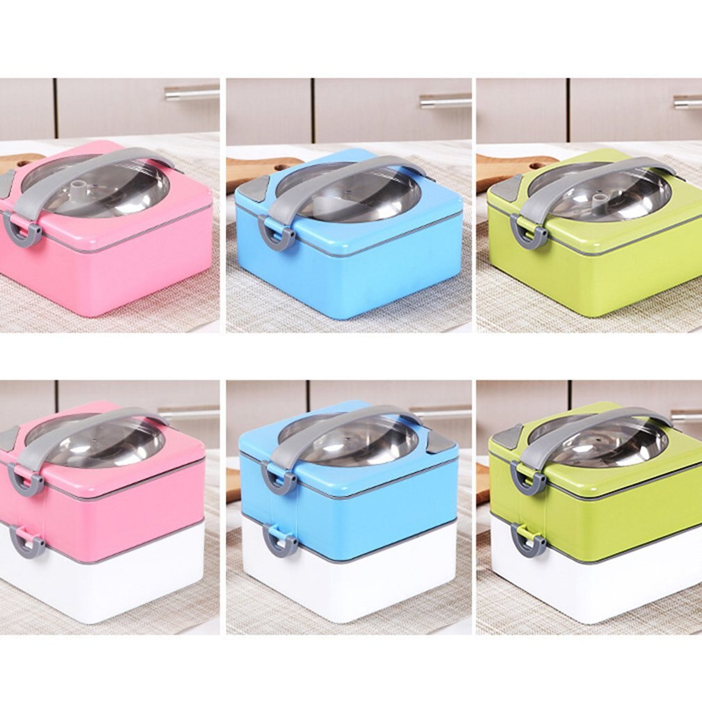 1/2 Layer Compact Size Lunchbox Thermische Voor Voedsel Bento Box Rvs Lunchbox Water Injectie Warmte Behoud Lunchbox