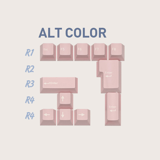 DOMIKEY Zero-G Studio Cherry Profile Keycaps For Mechanical Keyboard Double-Shot Triple-Shot PBT Keycap For GH60 GK64 RK87: Alt Color