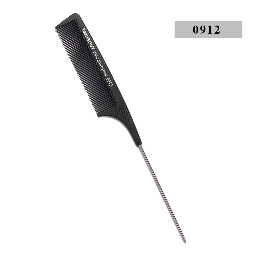 Peine de dientes finos de Metal para peluquería, peine de cola de rata de plástico negro, cepillos de pelo, herramientas de belleza, novedad