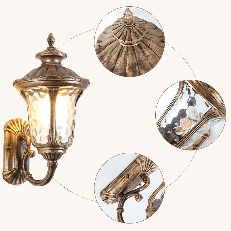Outdoor Wandlamp Waterdichte Europese Villa Antieke Tuin Gangpad Binnenplaats Lamp Outdoor Wandlamp Led