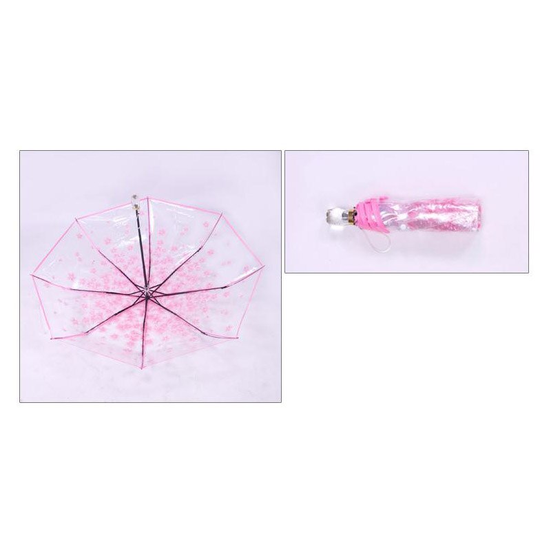 Kersenbloesems Transparante Paraplu Compact Vouwen Winddicht Stijl Clear Paraplu Regen Voor Vrouwen Mannen Zon Regen Paraplu