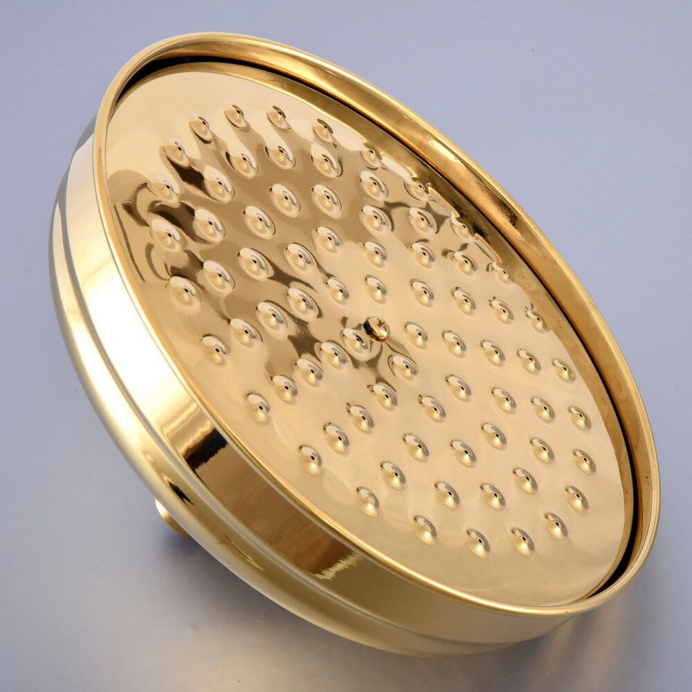 Luxe Gouden Messing Douchekop 8 inch Ronde Regendouche Badkamer Douchekop Regen Ksd268