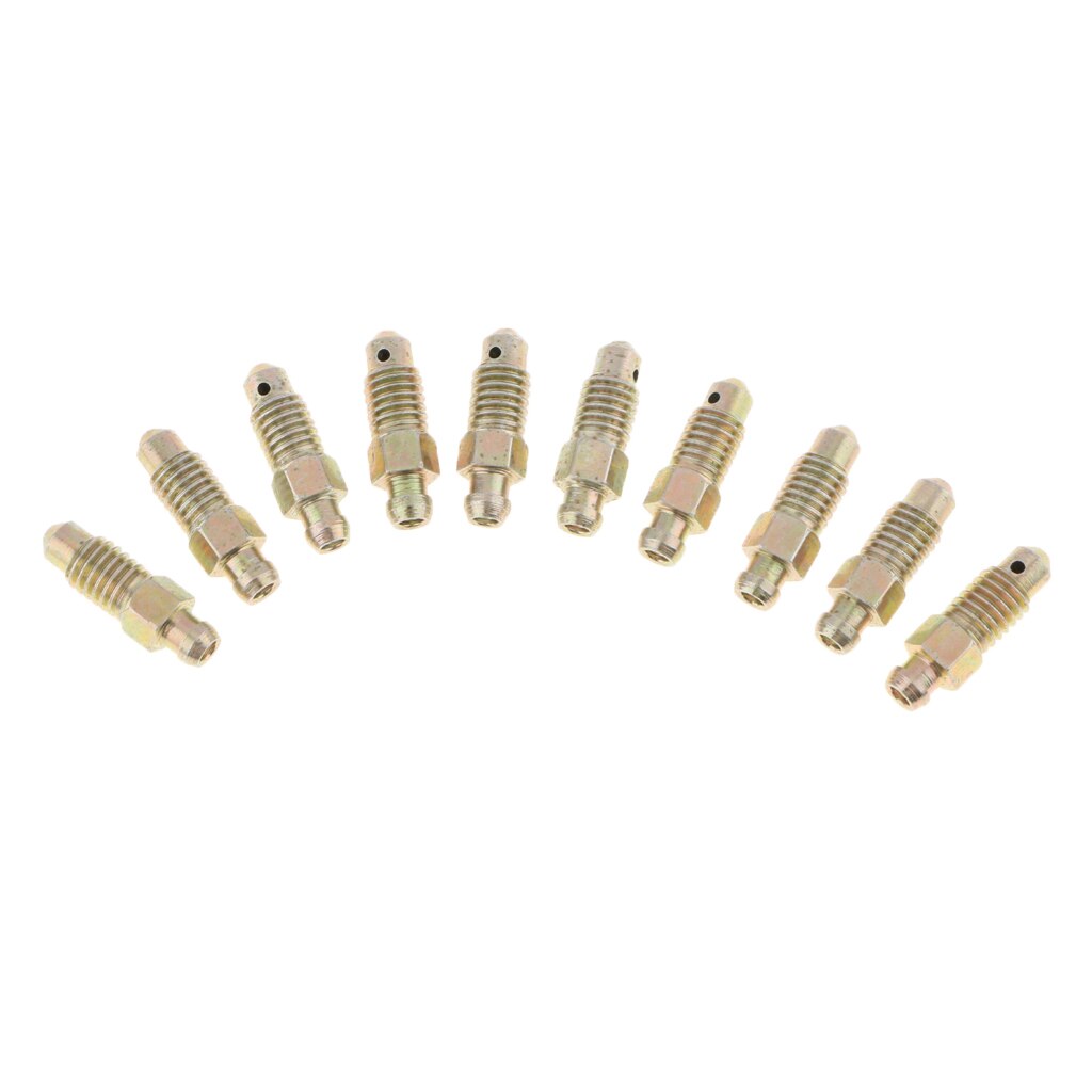 10x M8*1.25mm Motorcycle Car Brake Bleeder Nipple Caliper Bleed Screws Kits