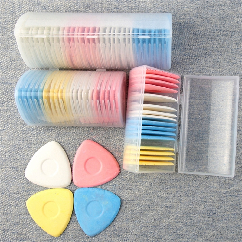 20/30PCS Tailors Chalk Triangular Tailoring Chalk Marker Sewing Fabric Chalk with Plastic Storage Box
