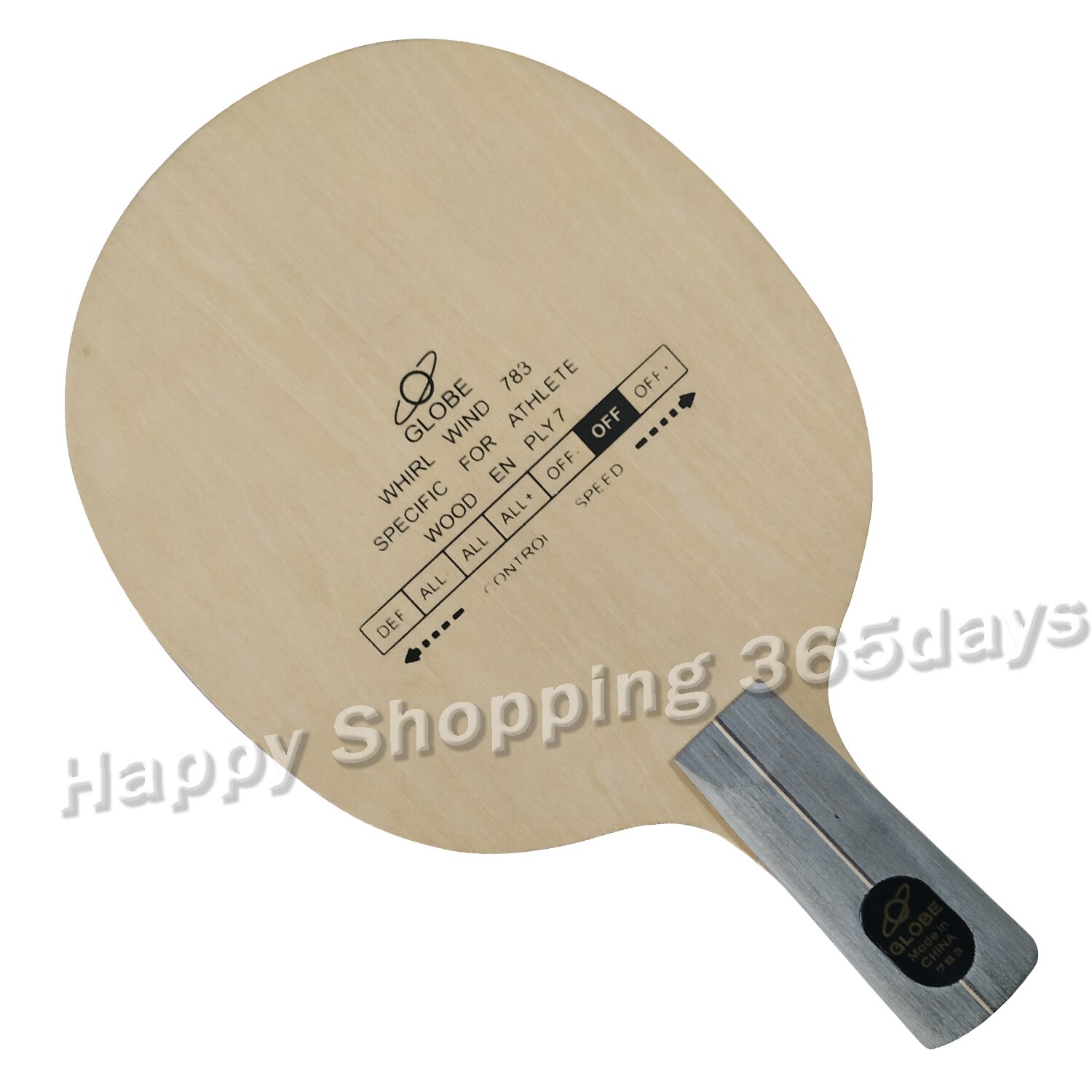Globo giratorio de viento 783 de madera, hoja de tenis de mesa para raqueta, paleta de pimpón