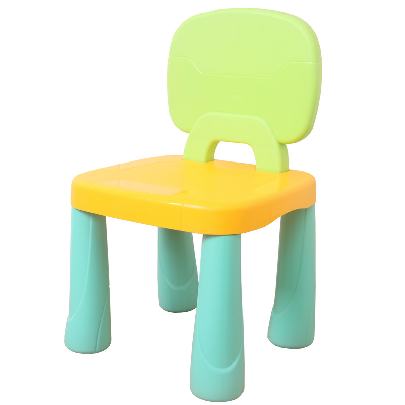 Barnestol plastik fortykke husholdningskammel spisestuestol baby lille bænk børnehave børn plasttaburet hjemmemøbler: Lysegrøn