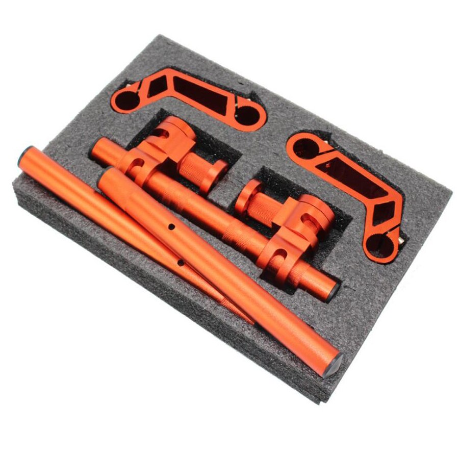 Guidon réglable de moto 7/8 &quot;22mm CNC en aluminium, système de barre de poignée amovible pour Motocross Scooter 125cc pour Pit Bike Dirt Bike: ORANGE