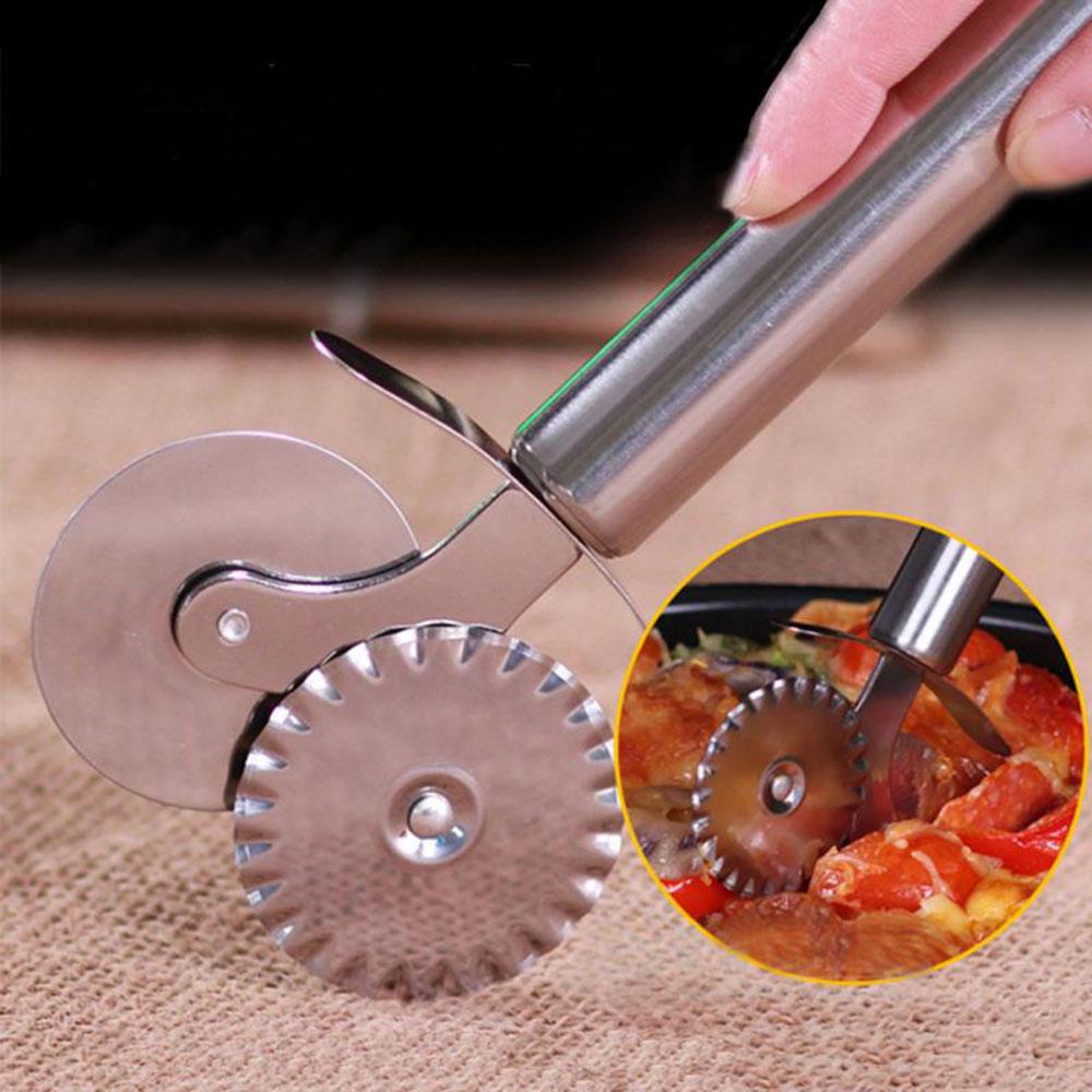 1 PC Rvs Pizza Mes Cutter Wielen Pizza Mes Snijders Cake Brood Taarten Ronde Mes Cutter Pizza Tool