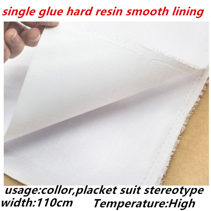 112cm 1-6m/lot single side adhesive hard cotton resin cloth interlining fabric collar sleeve suit patchwork diy accessories1348